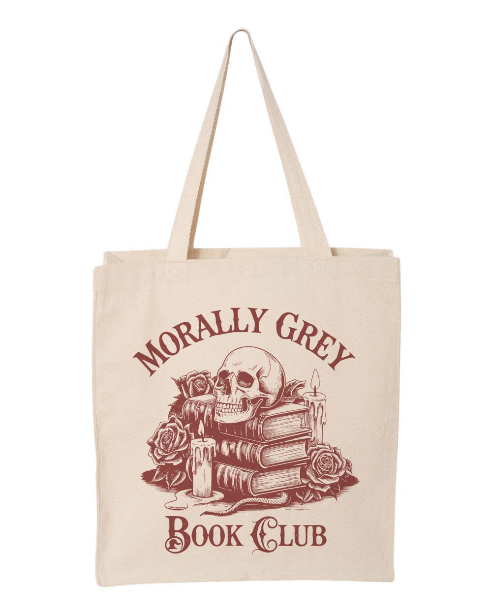 Morally Grey Book Club Canvas Tote Bag