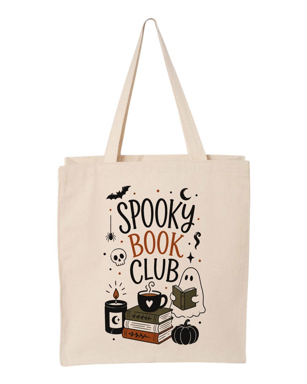 GhostSpooky Book Club Bookish Canvas Tote Bag
