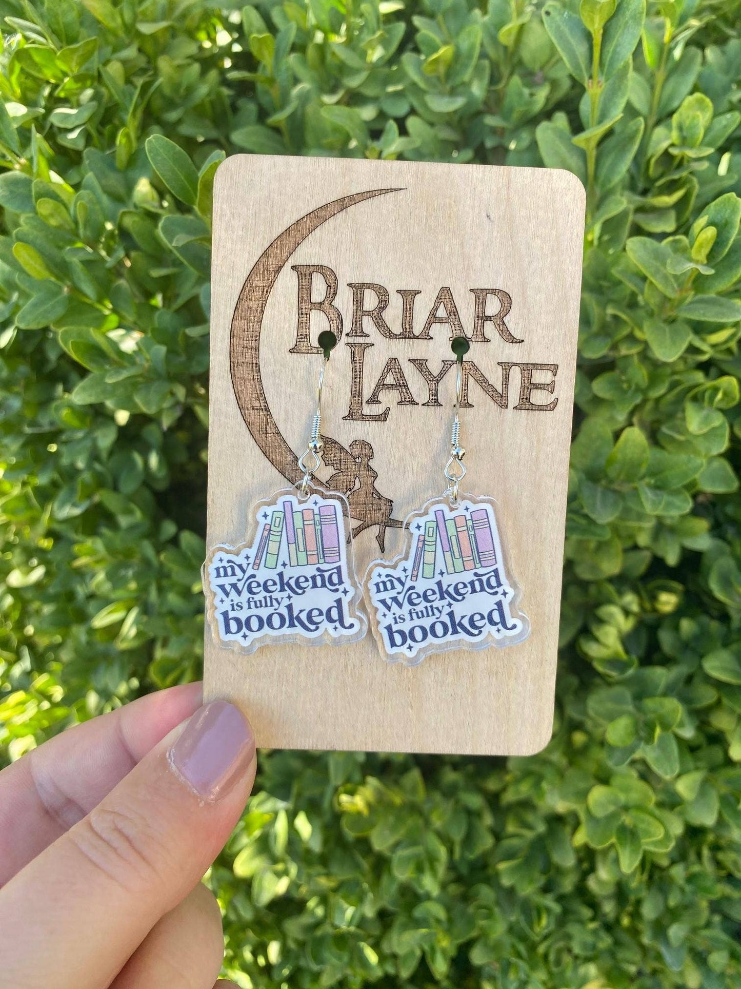 Weekend Booked Reader Book Earrings for Book Lovers