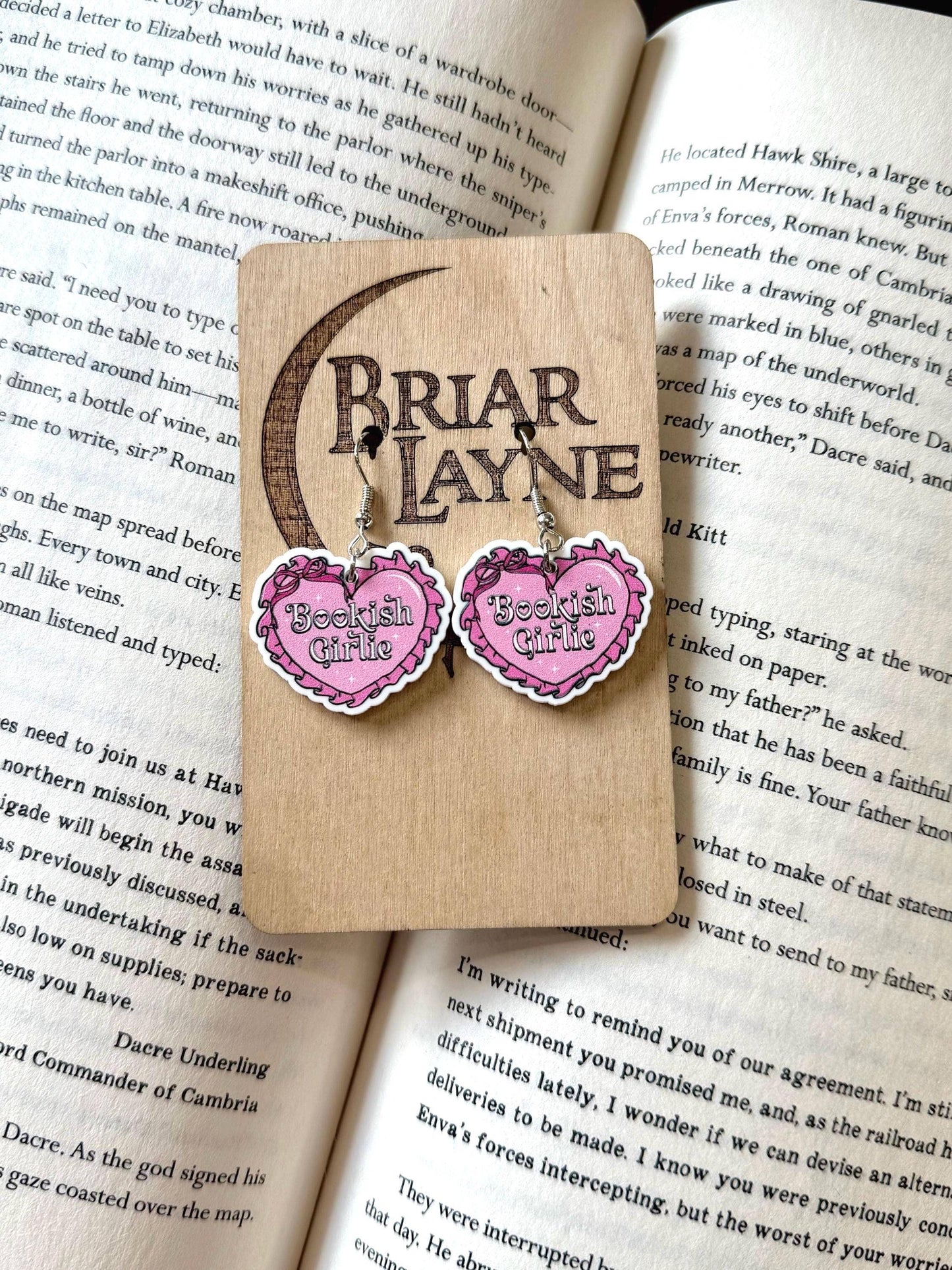 Bookish Girlie Book Club Reading Booktrovert Earrings