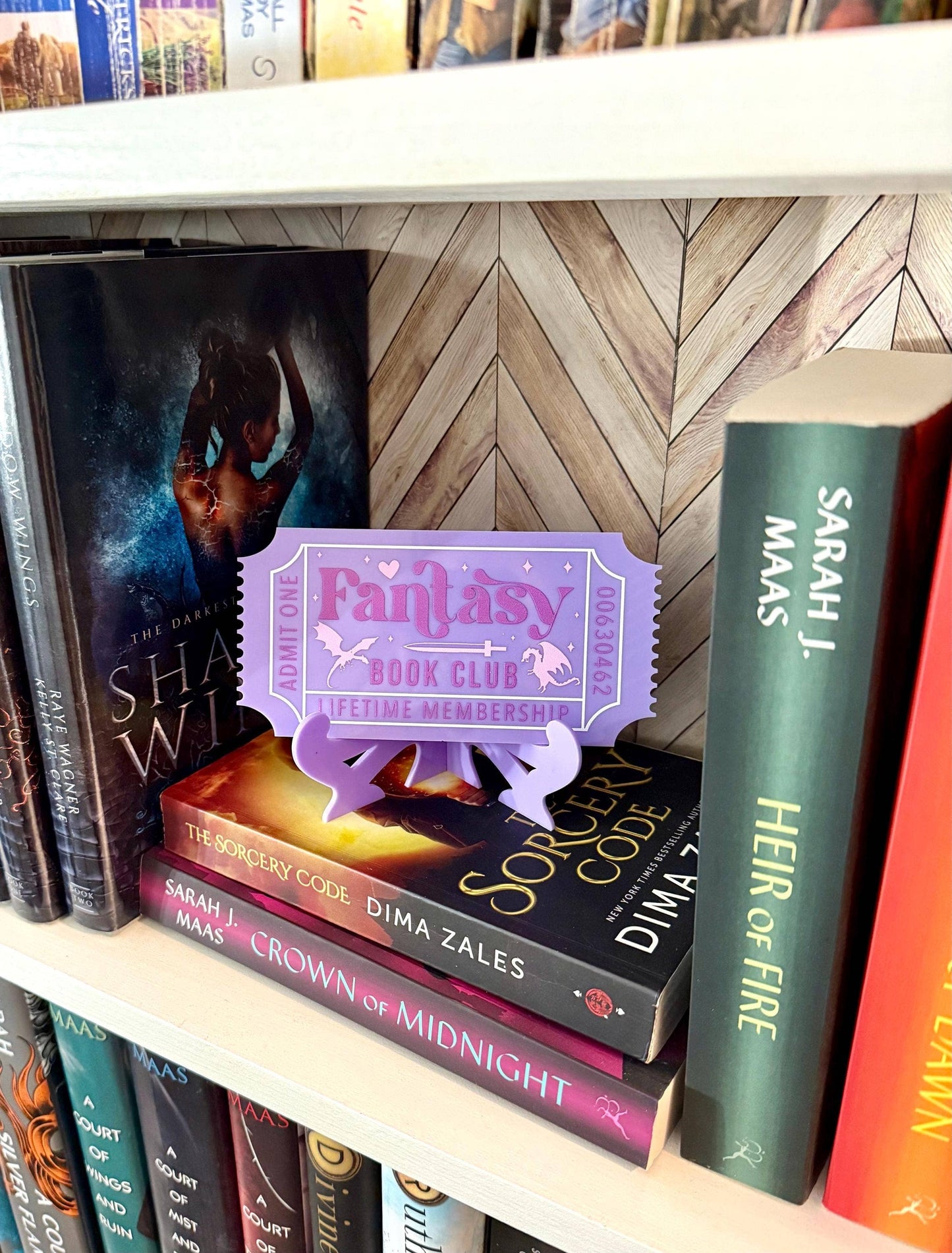 Bookish Shelf Sitter and Decor with Reading Tickets