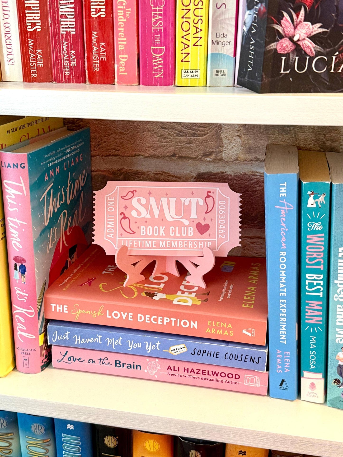 Bookish Shelf Sitter and Decor with Reading Tickets