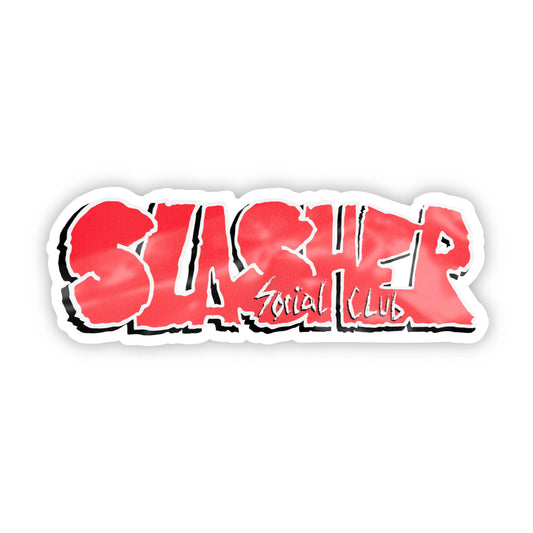 Slasher Social Club Lettering Halloween Sticker