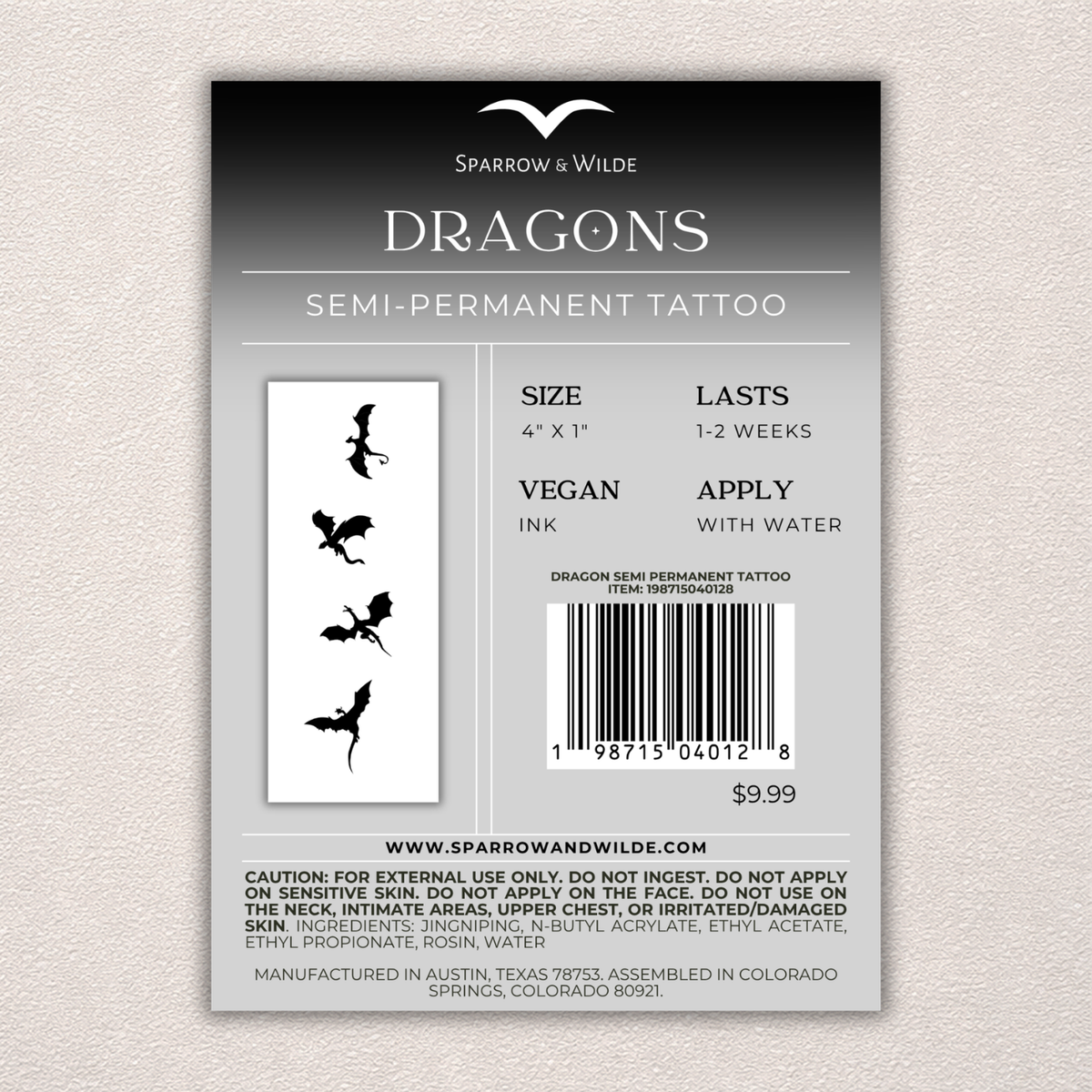 Semi-Permanent Tattoo | Dragons