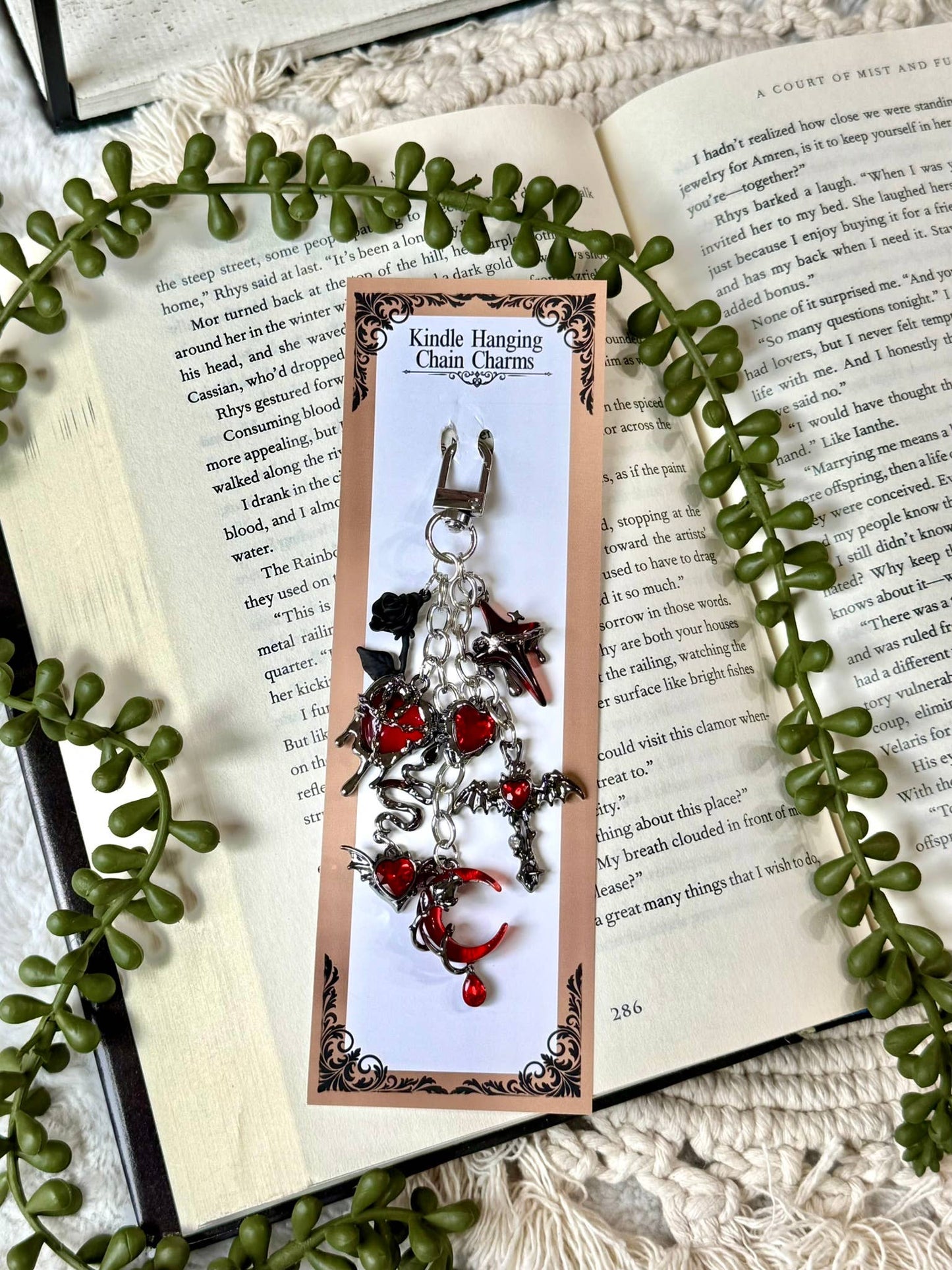 Dark Romance Kindle Charm - Dark Romance Phone Charm