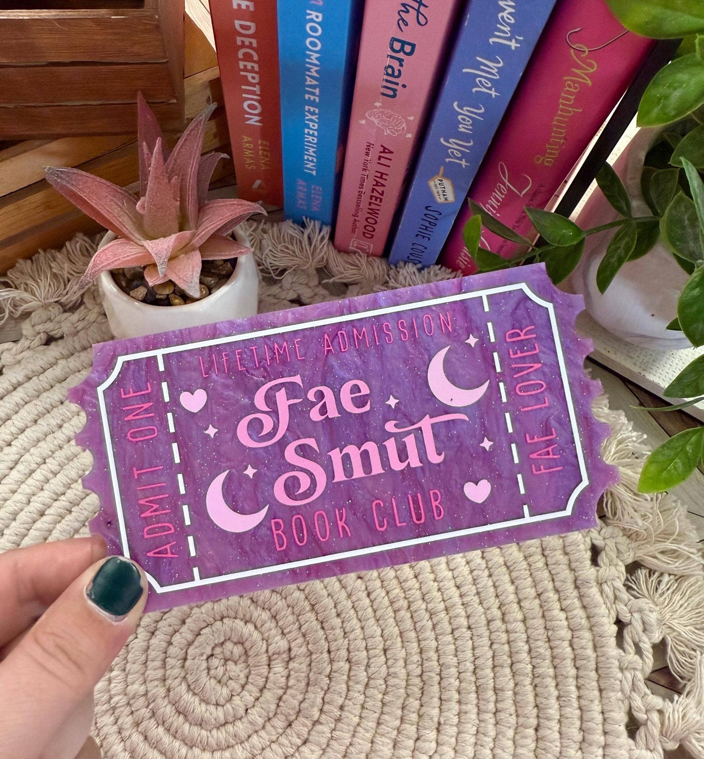 Bookish Shelf Sitter and Decor with Reading Tickets