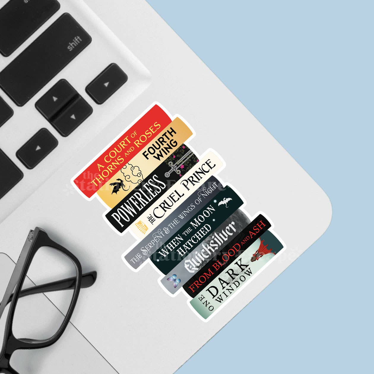 Romantasy Book Stack Sticker