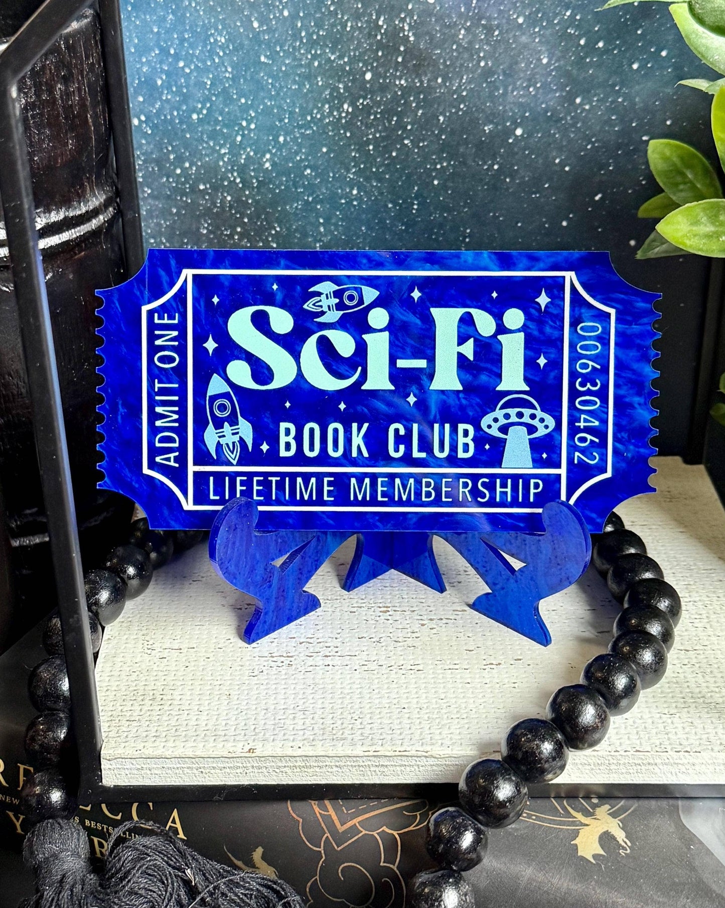 Sci Fi Bookish Shelf Sitter and Bookshelf Decor Ticket