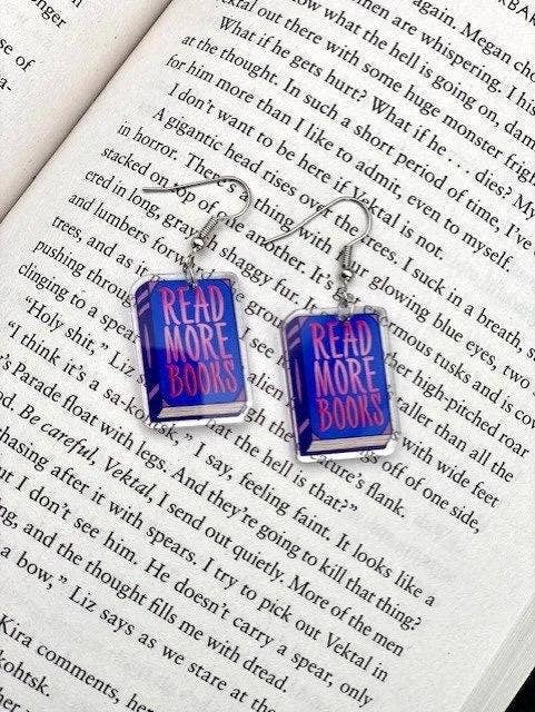 Read More Books Earrings for Book Lovers