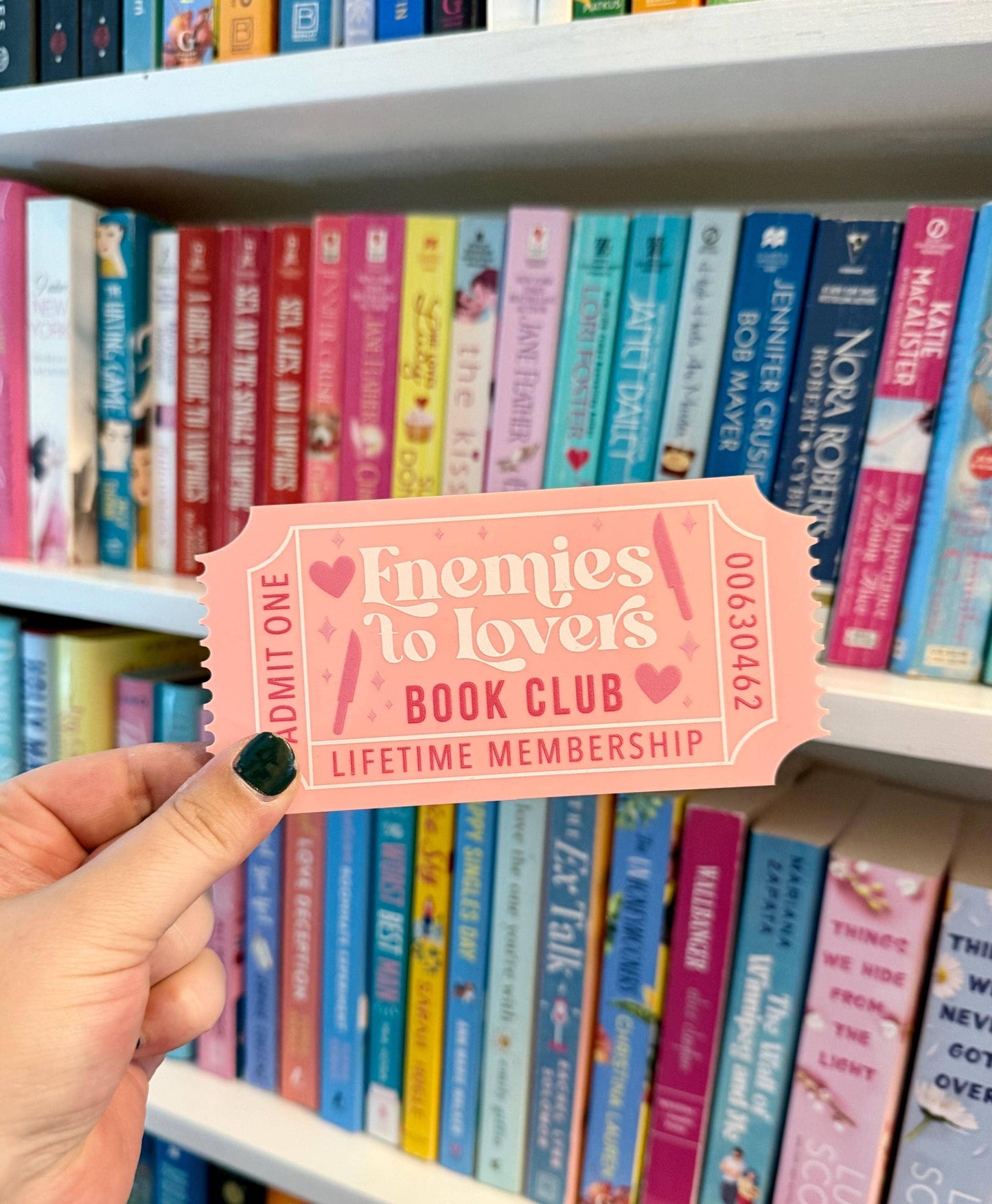 Bookish Shelf Sitter and Decor with Reading Tickets