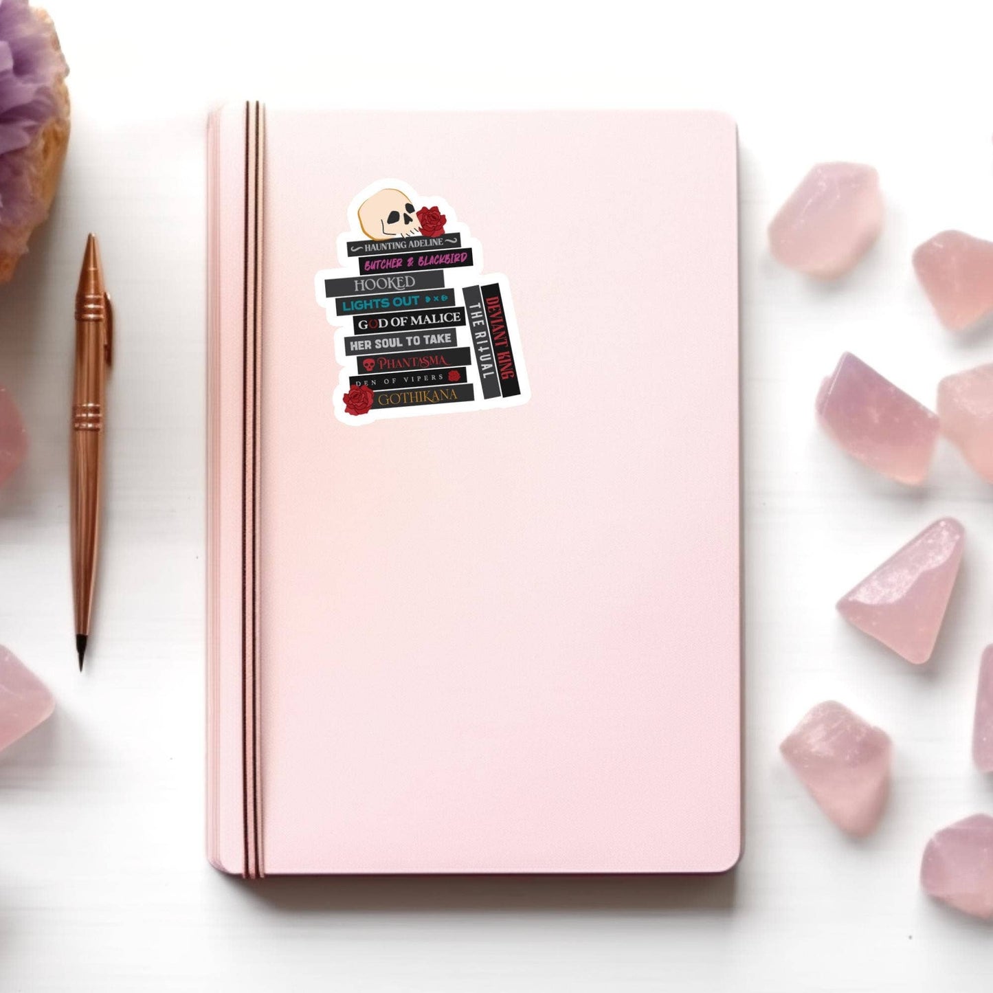 Dark Romance Book Stack Sticker