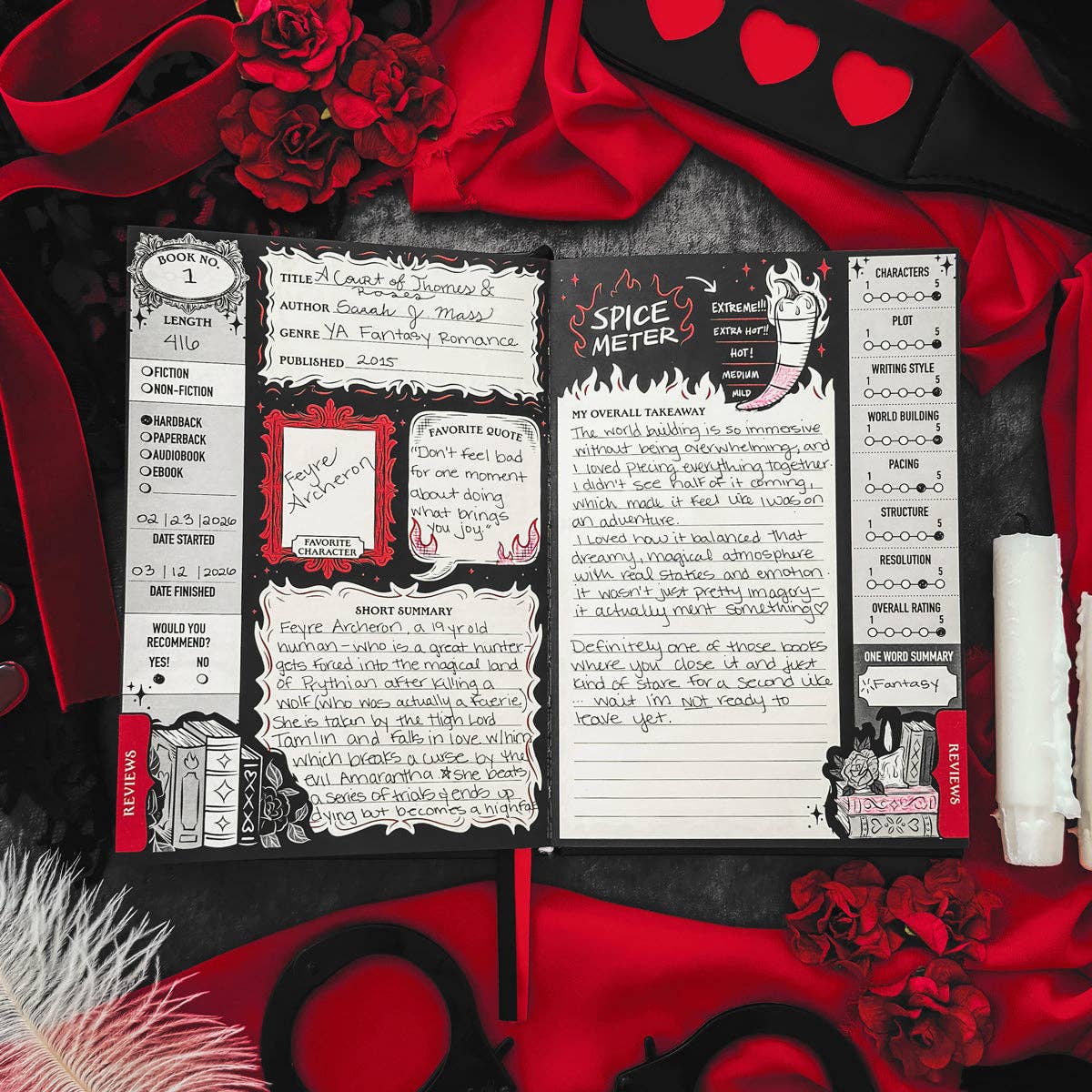 A Little Wicked Reading Journal (Original Artwork)