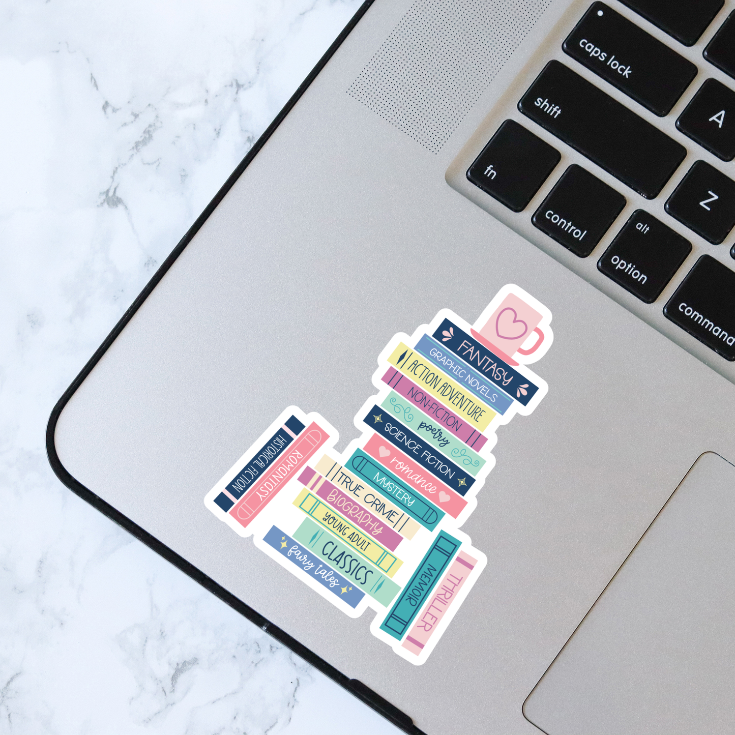 Book Genres Book Stack Sticker