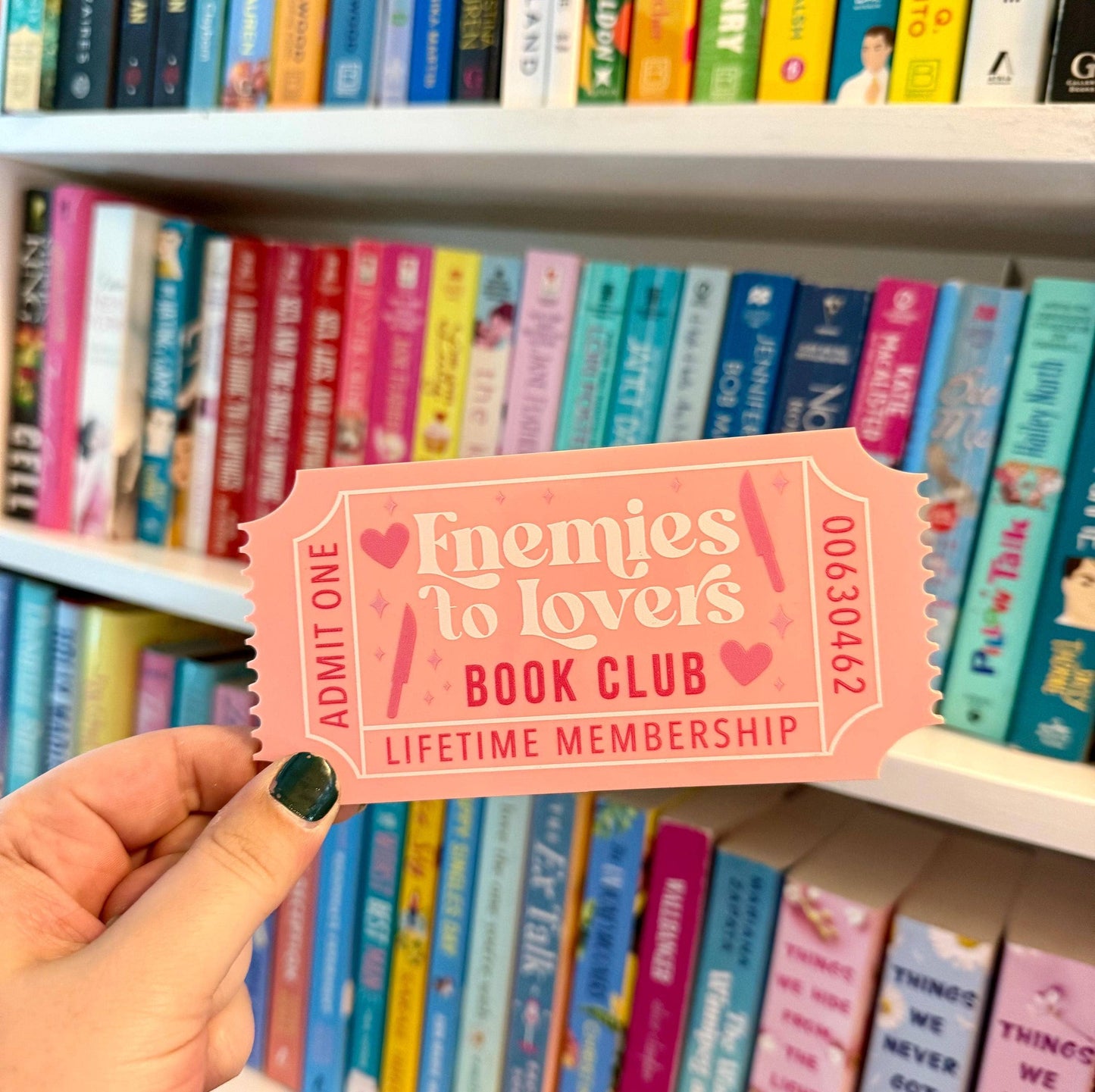 Bookish Shelf Sitter and Decor with Reading Tickets