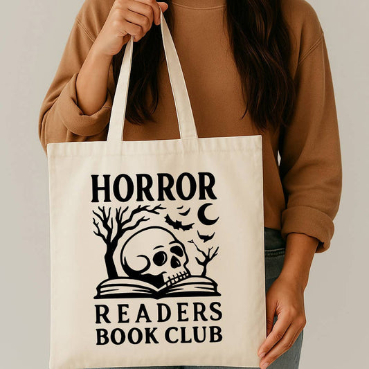 Horror Readers Book Club Canvas Tote Bag