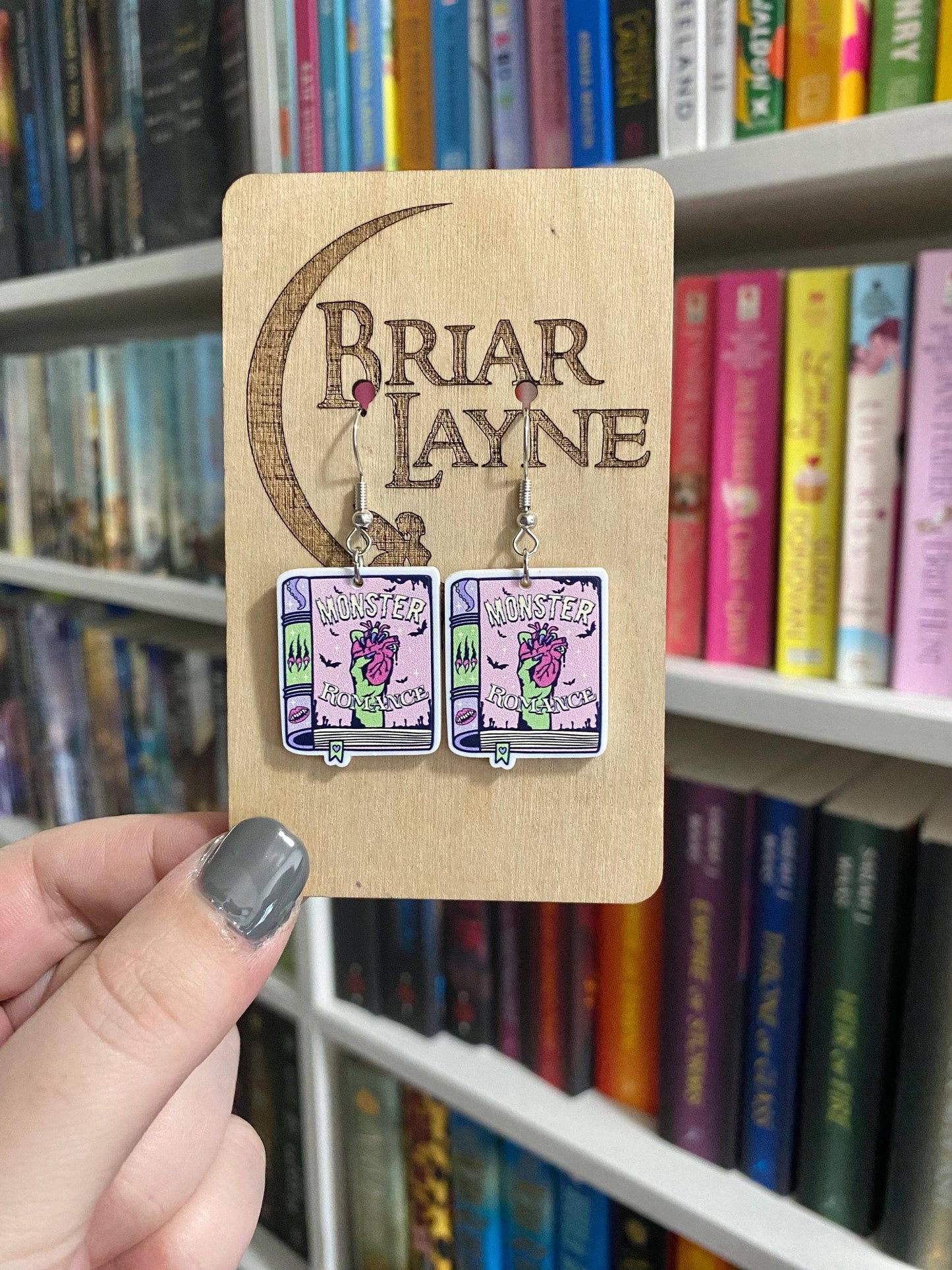 Monster Romance Book Lover Spooky Earrings