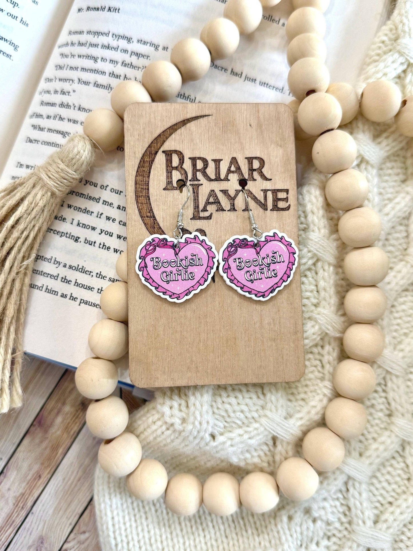 Bookish Girlie Book Club Reading Booktrovert Earrings