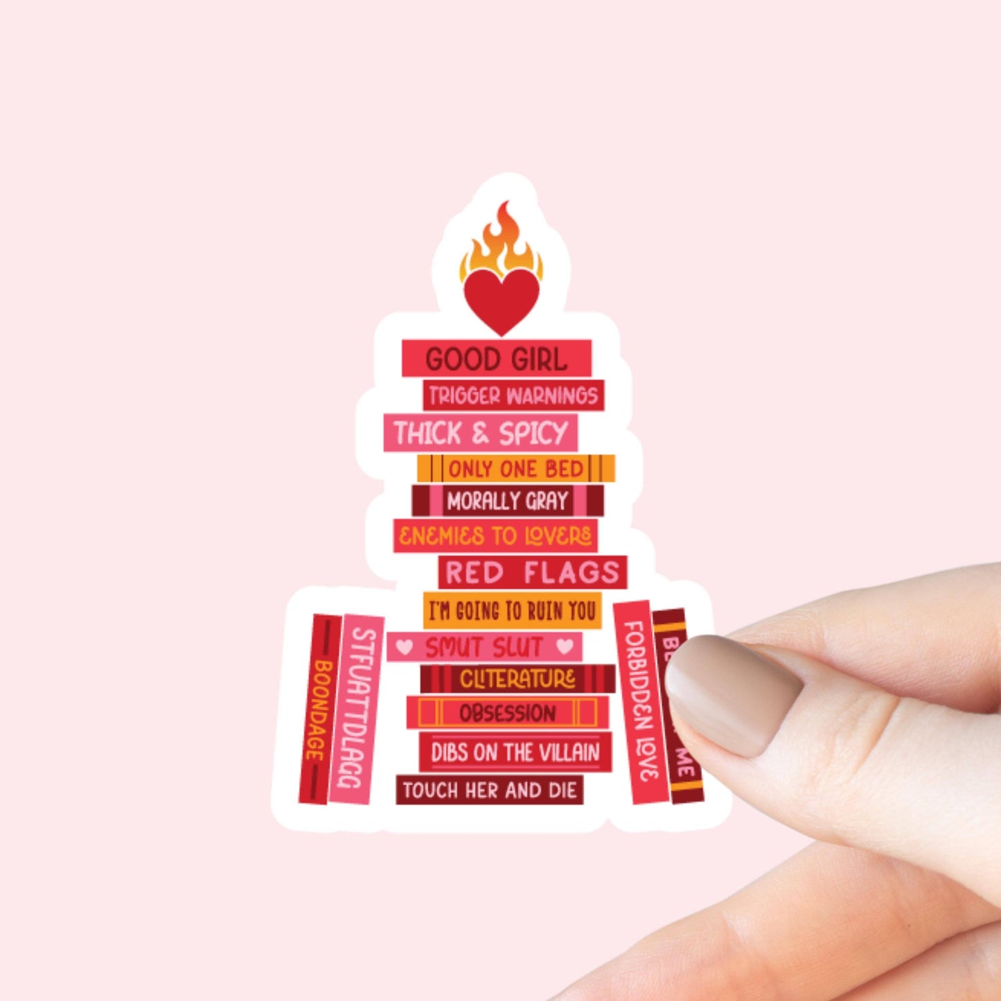 Smut Book Stack Sticker