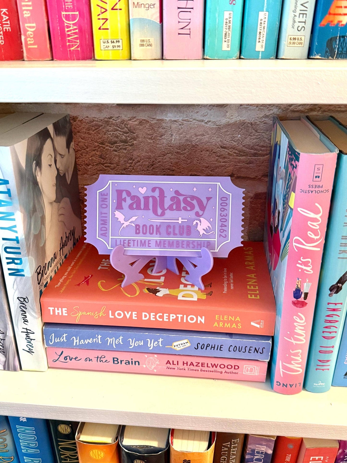 Bookish Shelf Sitter and Decor with Reading Tickets