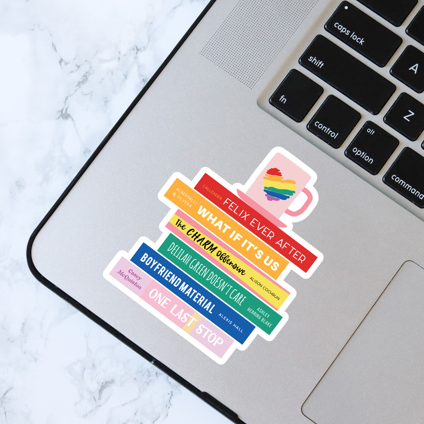 LGBTQ Queer Book Stack Sticker