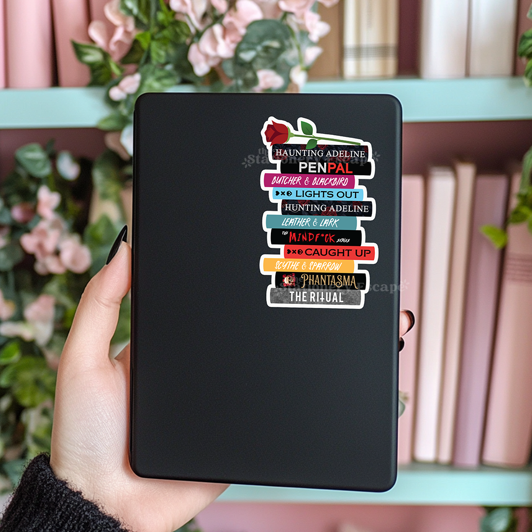 Dark Romance Book Stack Sticker