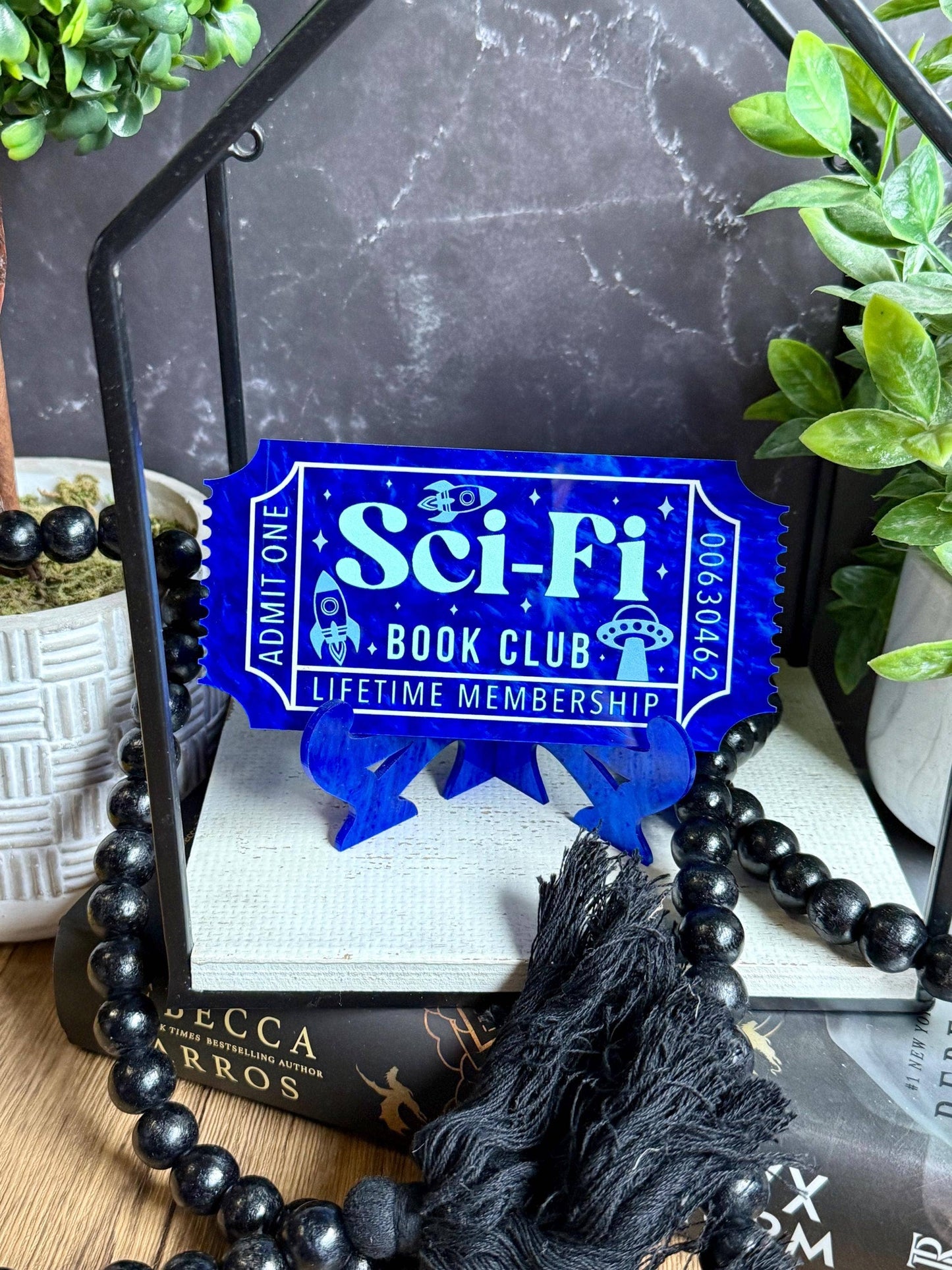 Sci Fi Bookish Shelf Sitter and Bookshelf Decor Ticket