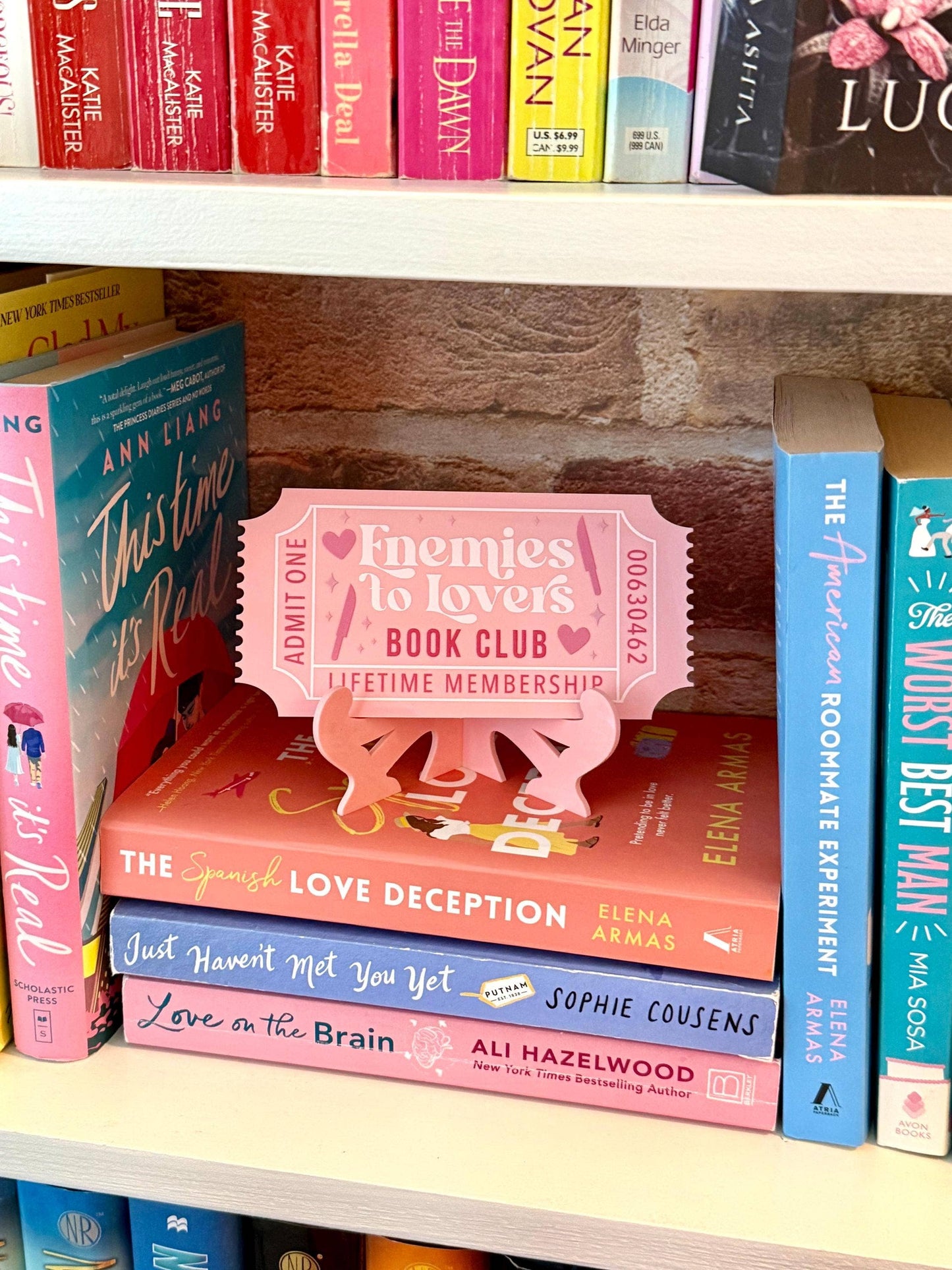Bookish Shelf Sitter and Decor with Reading Tickets