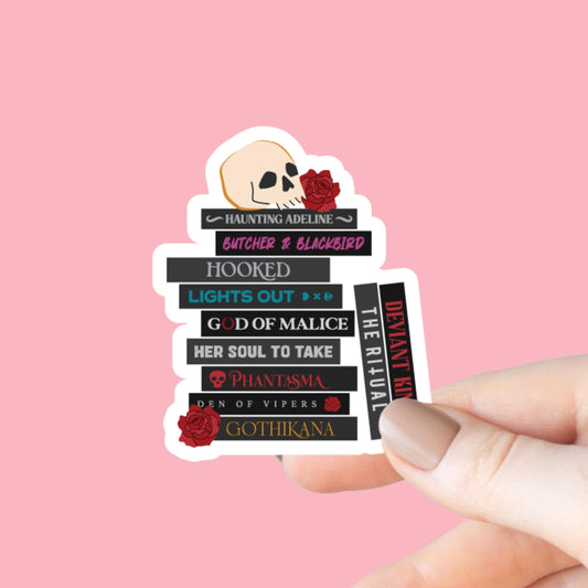 Dark Romance Book Stack Sticker