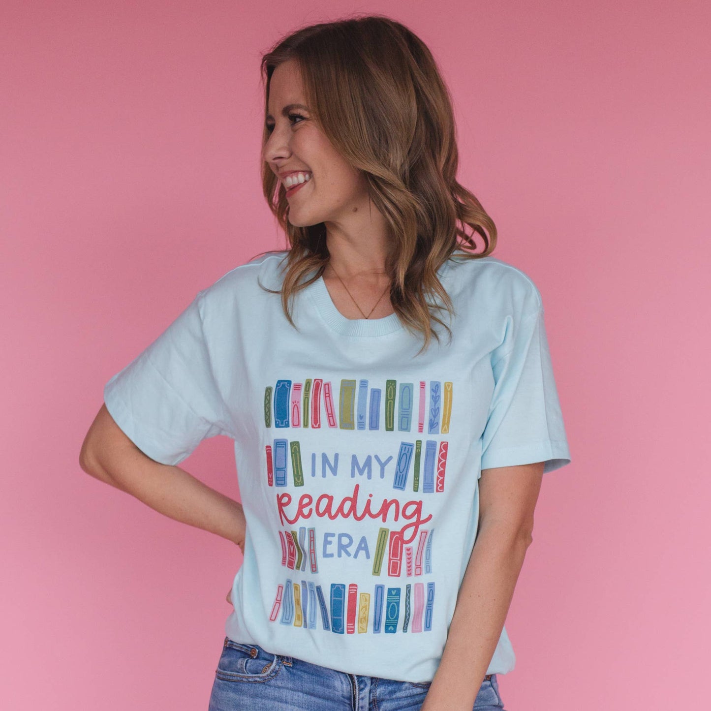 In My Reading Era Tee - Chambray