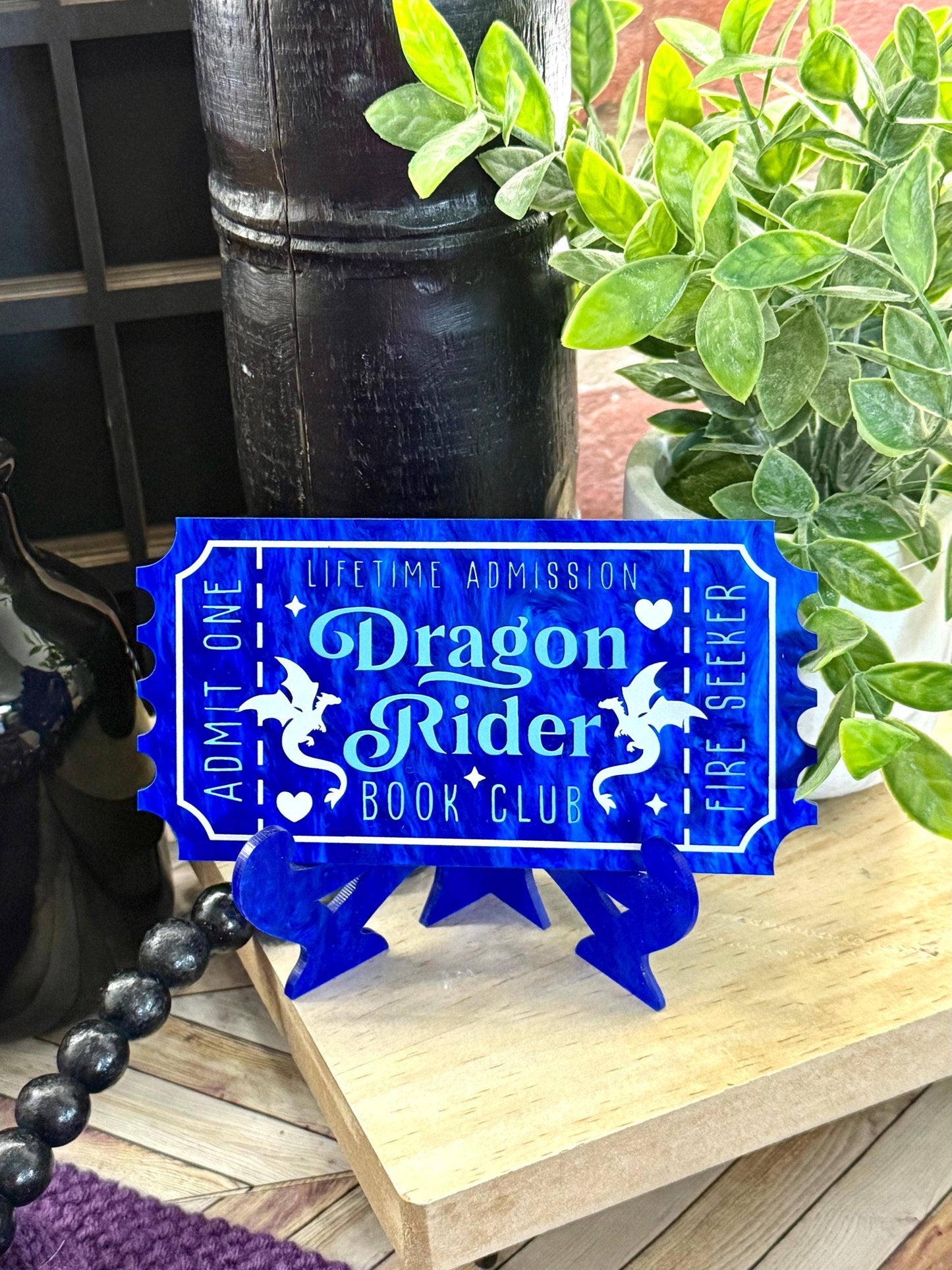 Bookish Shelf Sitter and Decor with Reading Tickets