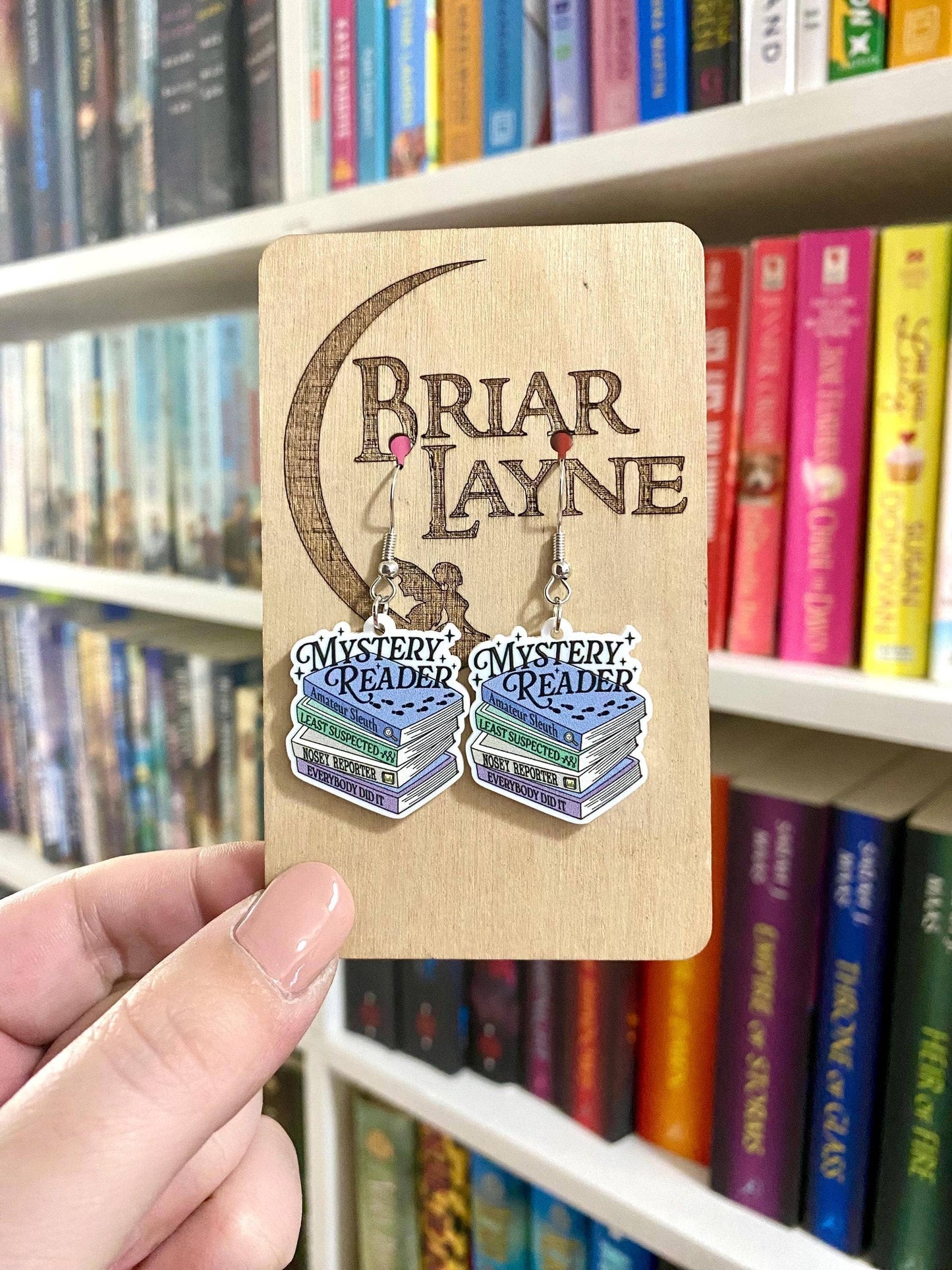 Mystery Reader Book Library Themed Earrings