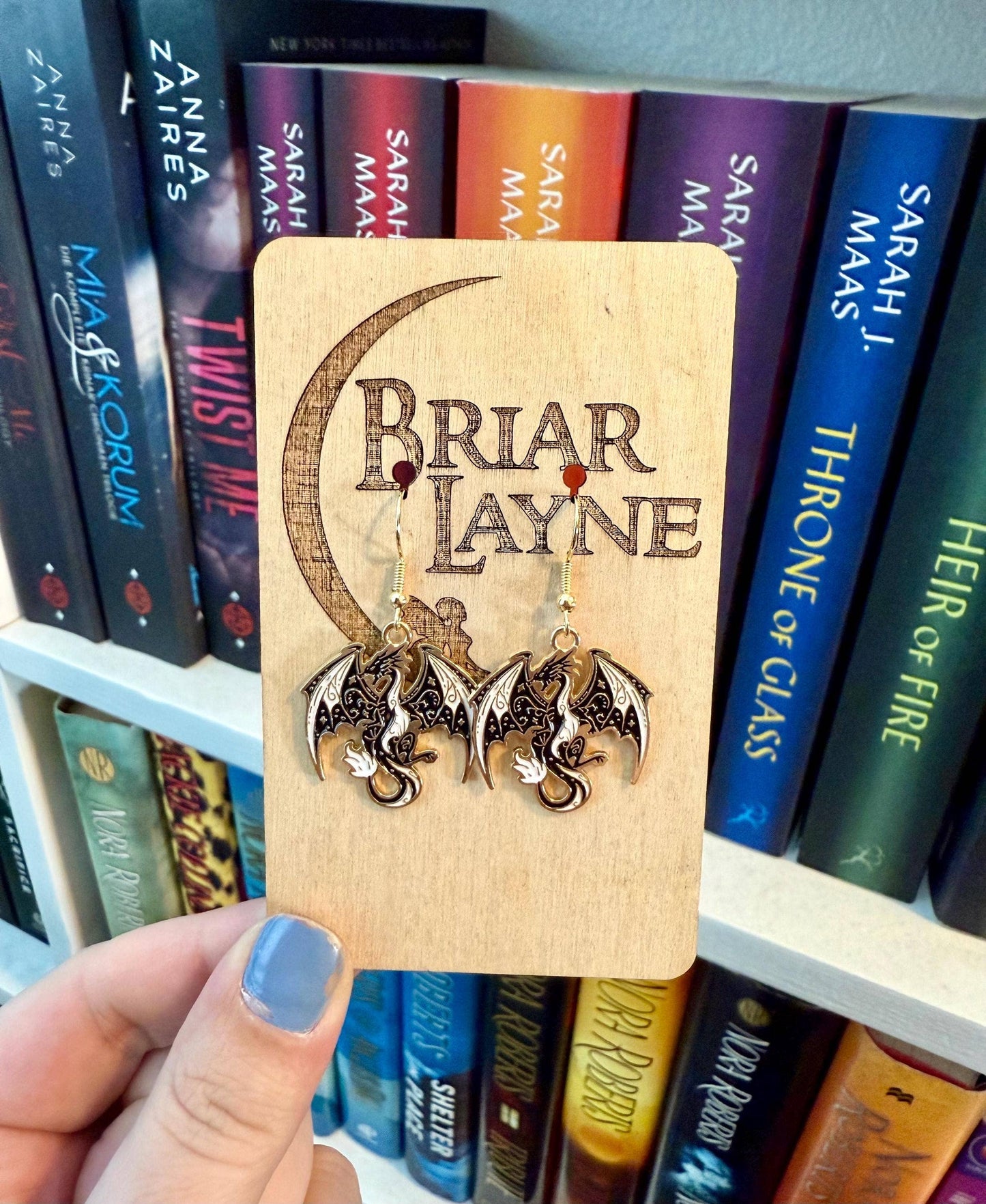 Dragon & Book Fantasy Reading Earrings and Gifts
