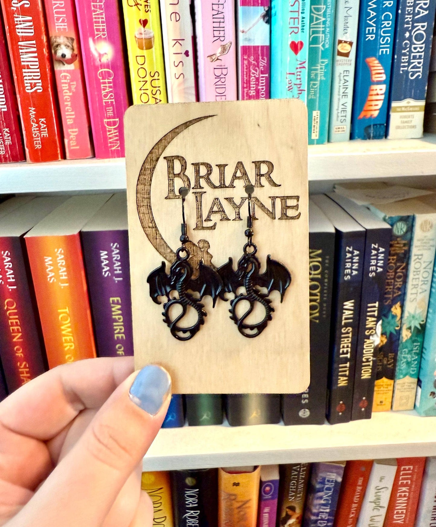 Dragon & Book Fantasy Reading Earrings