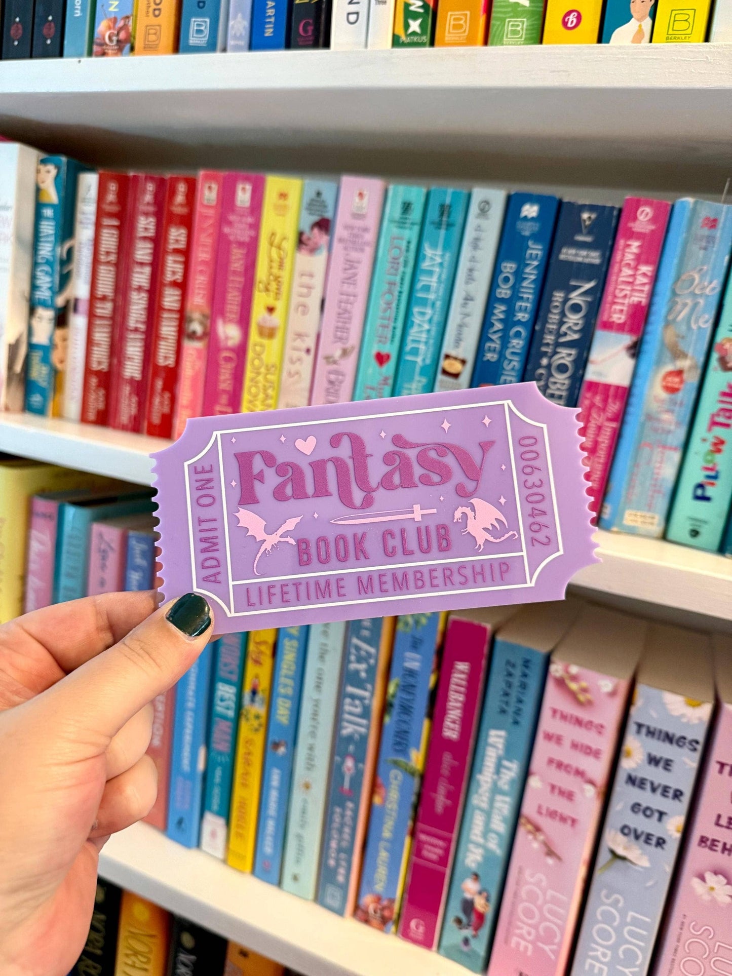 Bookish Shelf Sitter and Decor with Reading Tickets