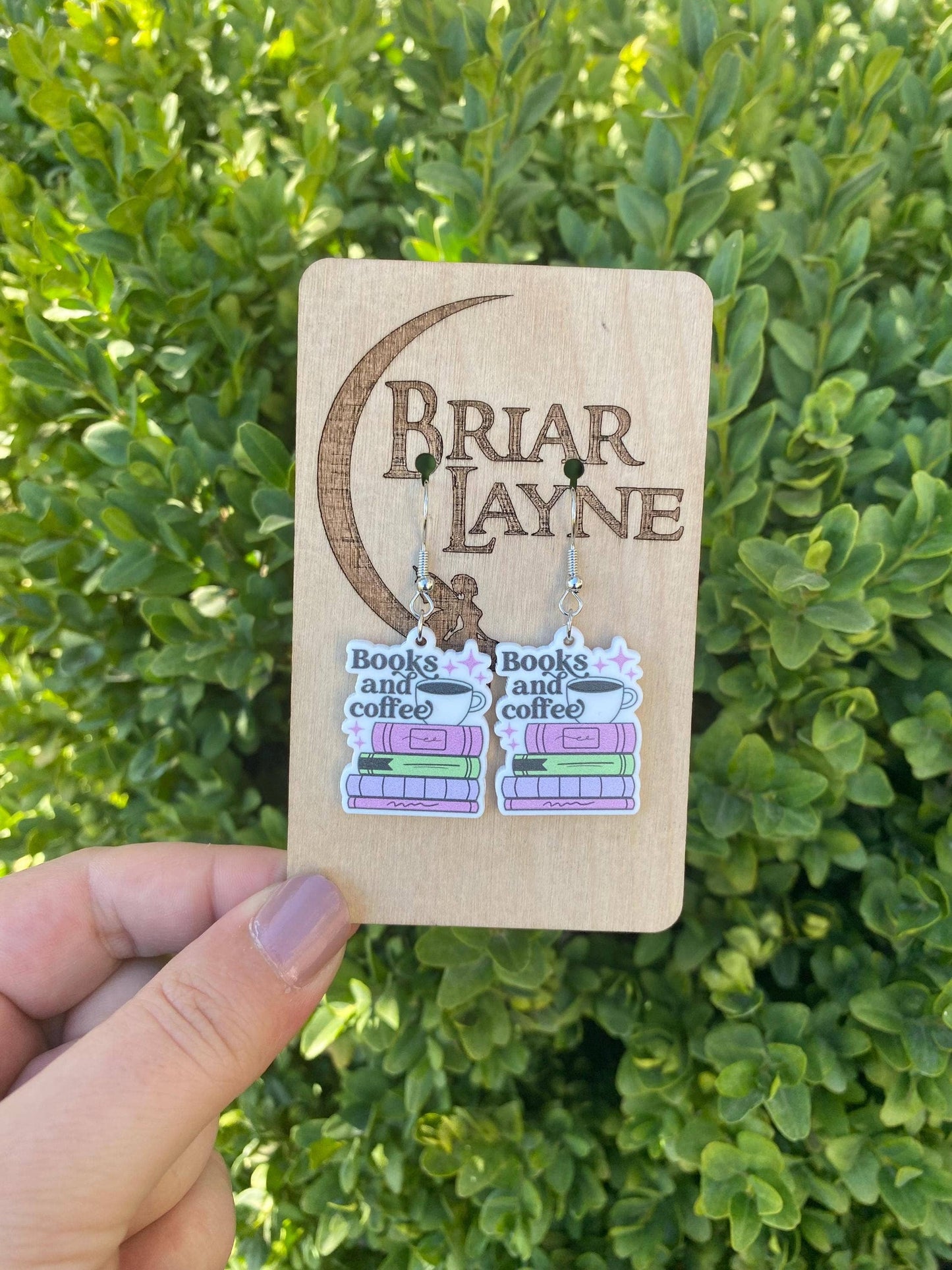 Books and Coffee Themed Bookish Earrings