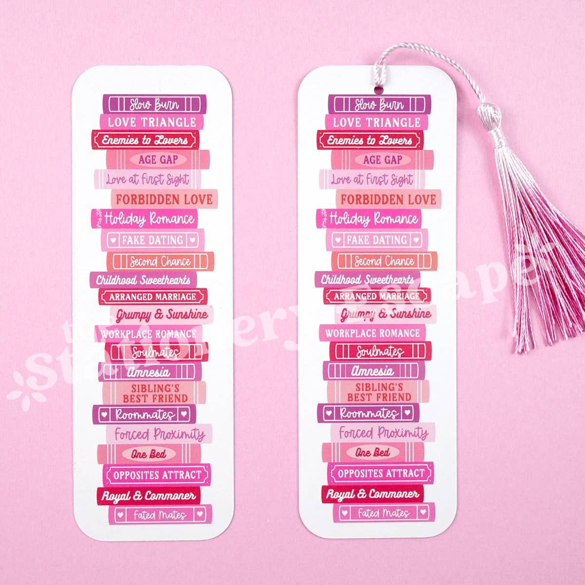 Romance Tropes Book Stack Bookmark