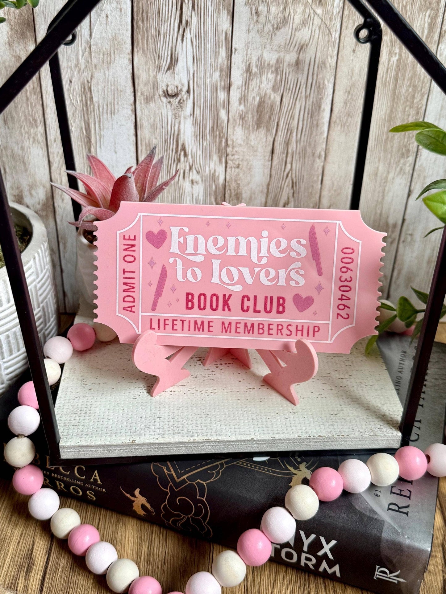 Bookish Shelf Sitter and Decor with Reading Tickets