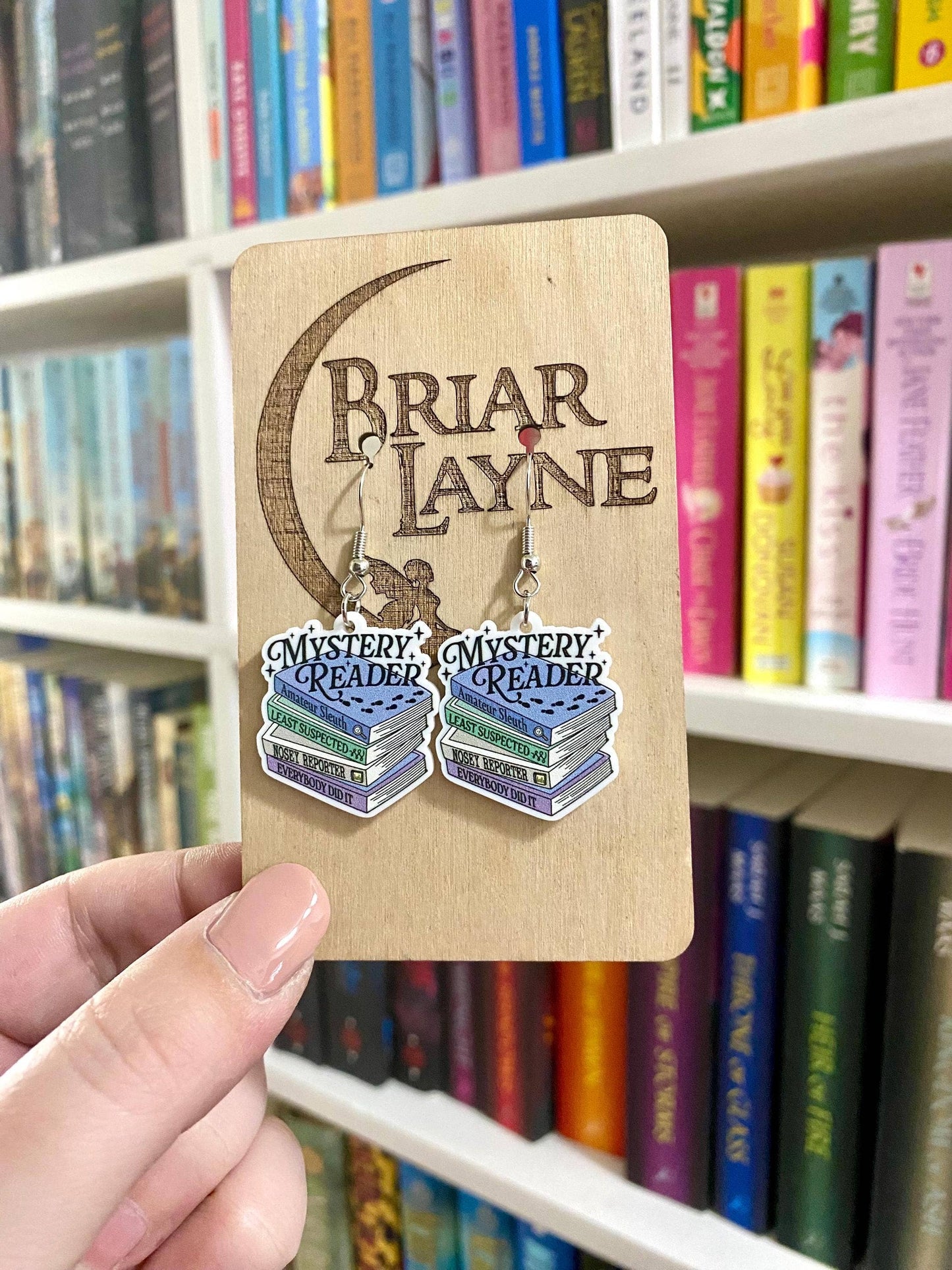 Mystery Reader Book Library Themed Earrings