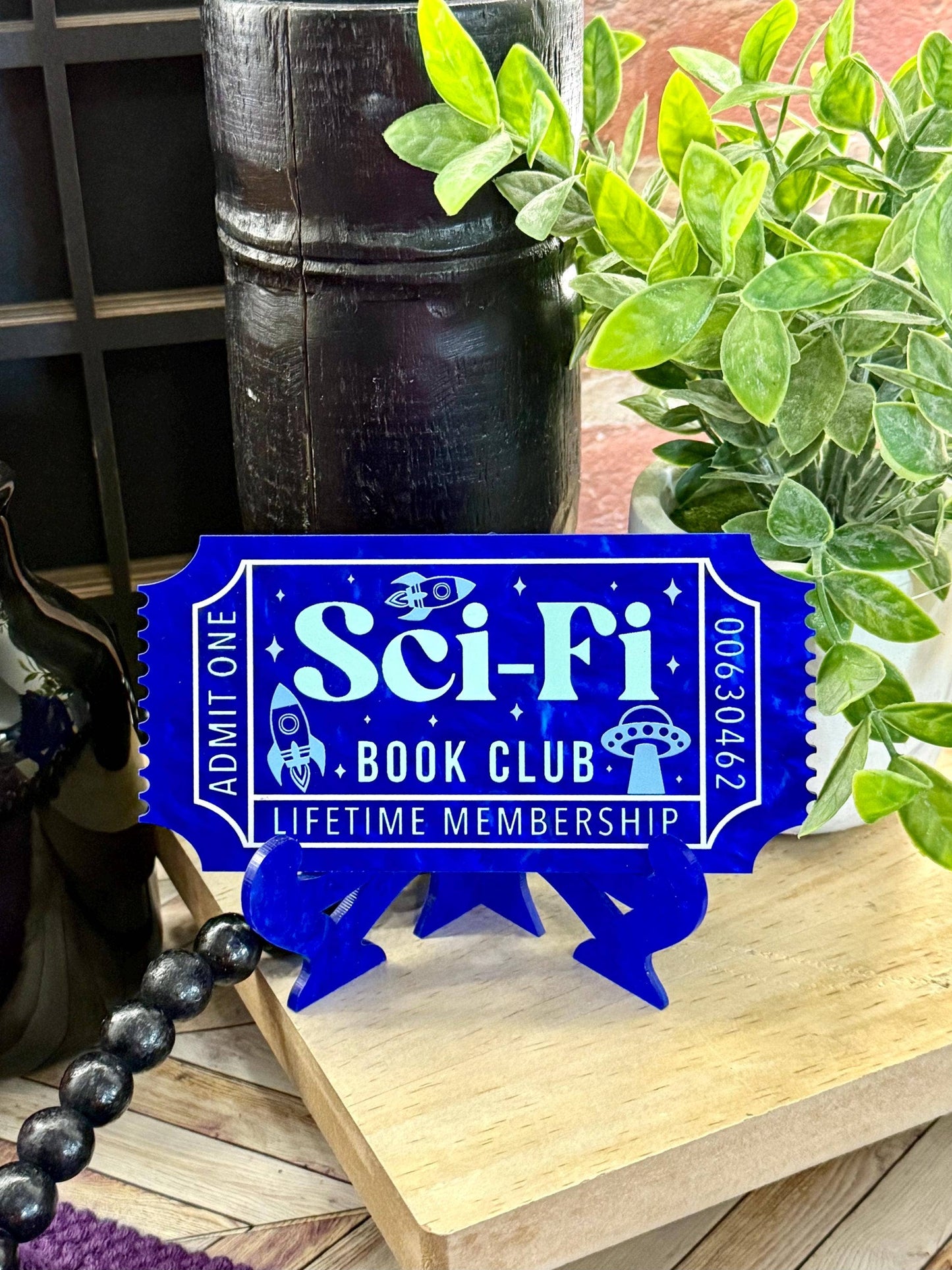 Sci Fi Bookish Shelf Sitter and Bookshelf Decor Ticket