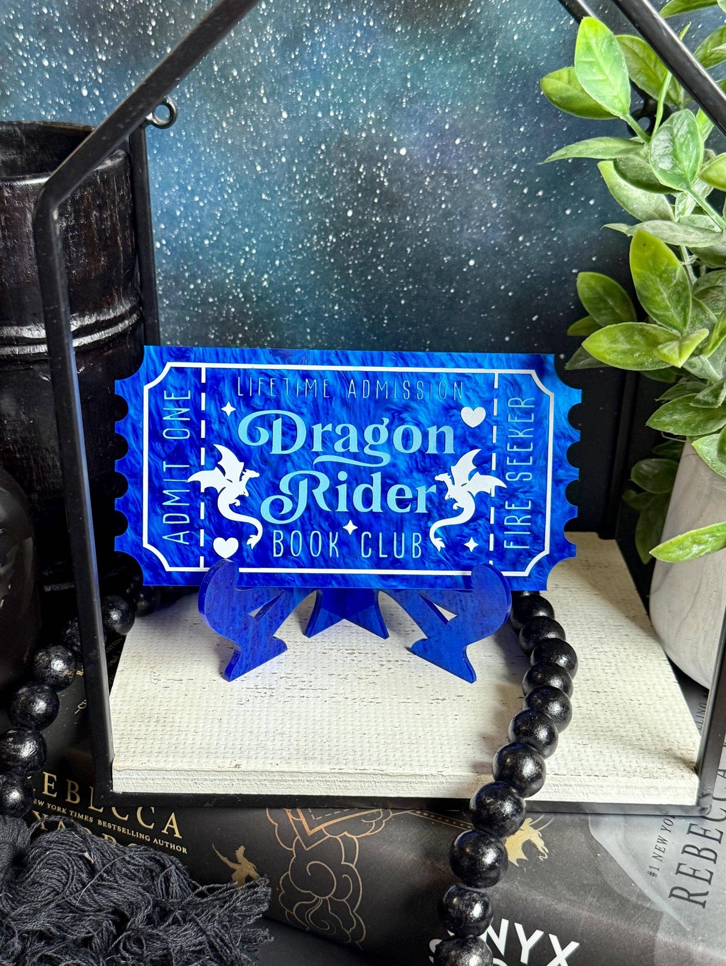 Bookish Shelf Sitter and Decor with Reading Tickets