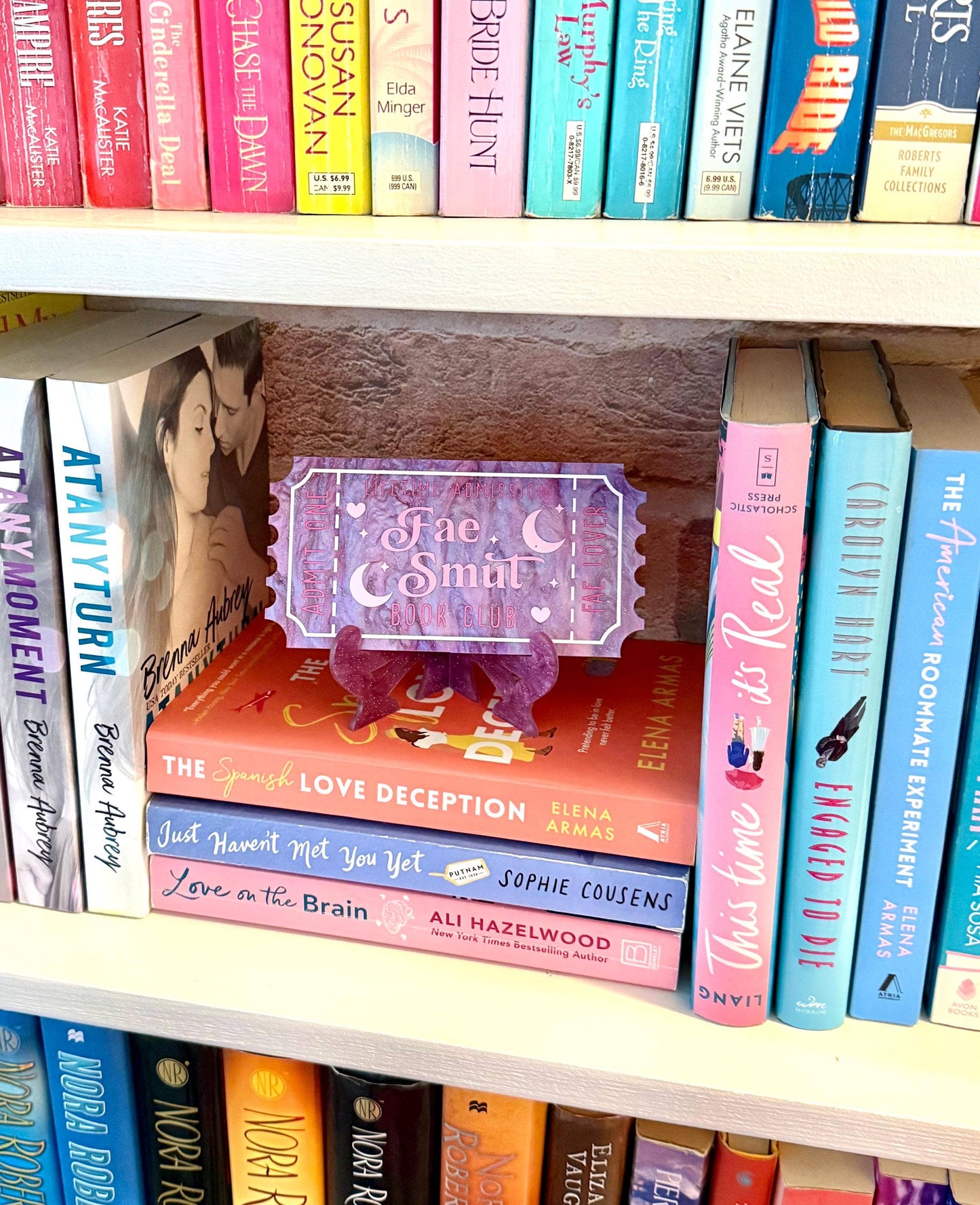 Bookish Shelf Sitter and Decor with Reading Tickets