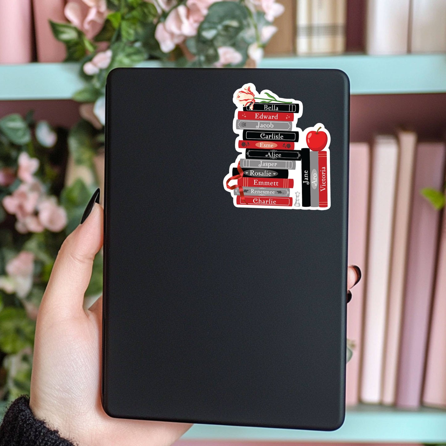 Vampire Book Stack Sticker: Bella, Edward, Jacob