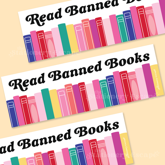 Read Banned Books Bumper Sticker