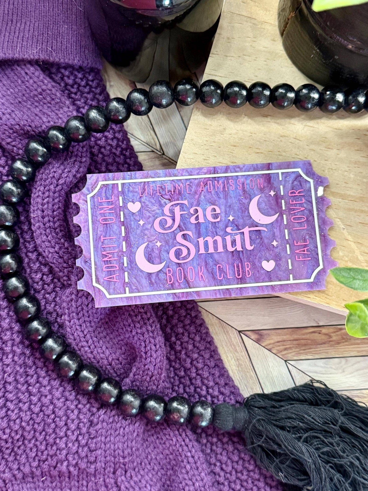 Bookish Shelf Sitter and Decor with Reading Tickets