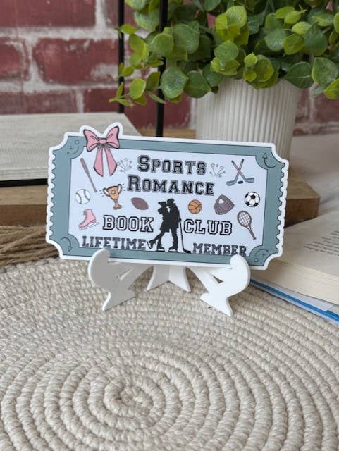 Sports Romance Ticket Bookshelf Decor