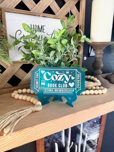 Bookish Shelf Sitter and Decor with Reading Tickets #28 (Copy)