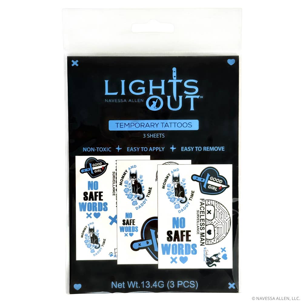 Lights Out Temporary Tattoos (15-Pack)