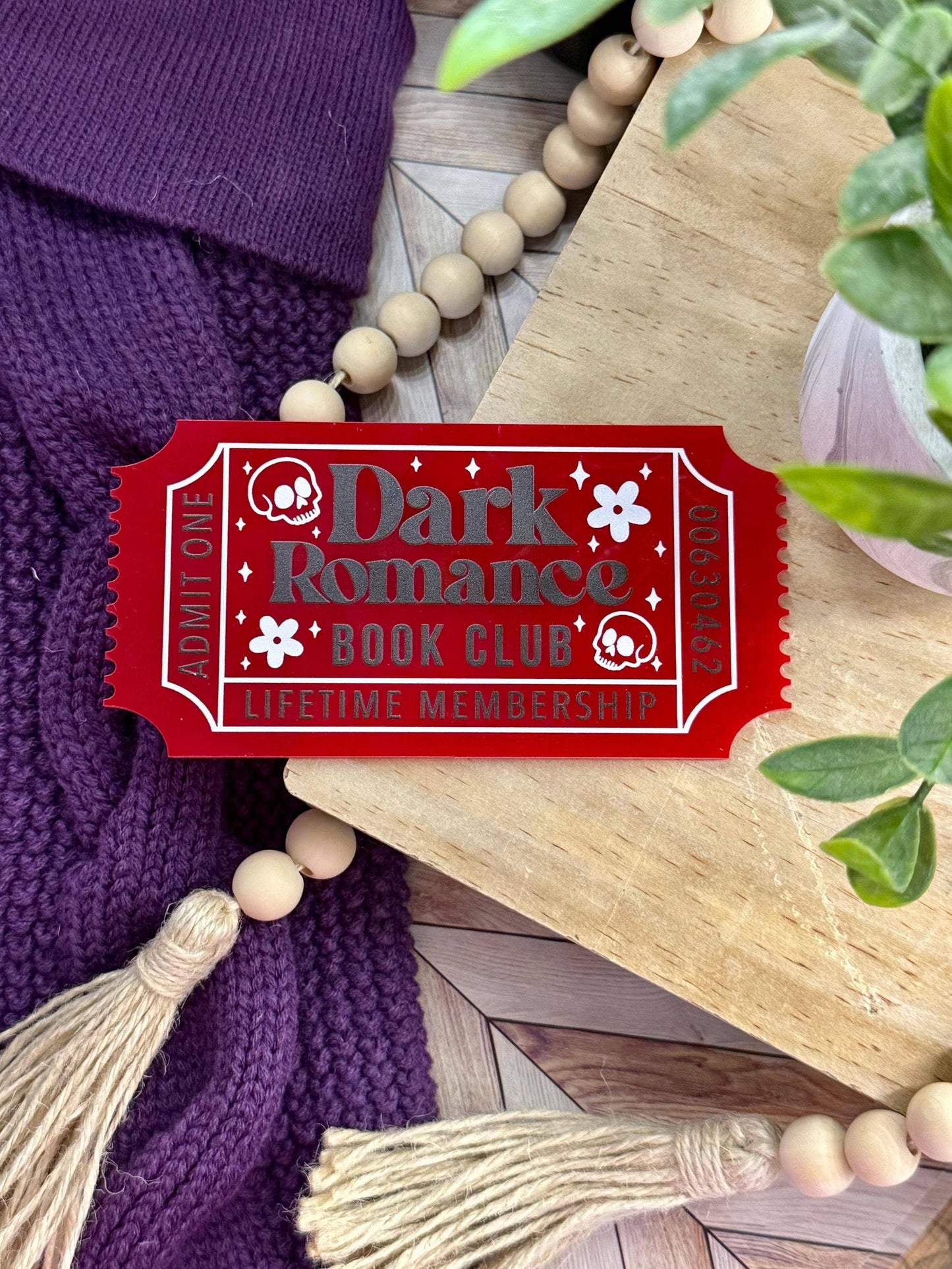 Bookish Shelf Sitter and Decor with Reading Tickets