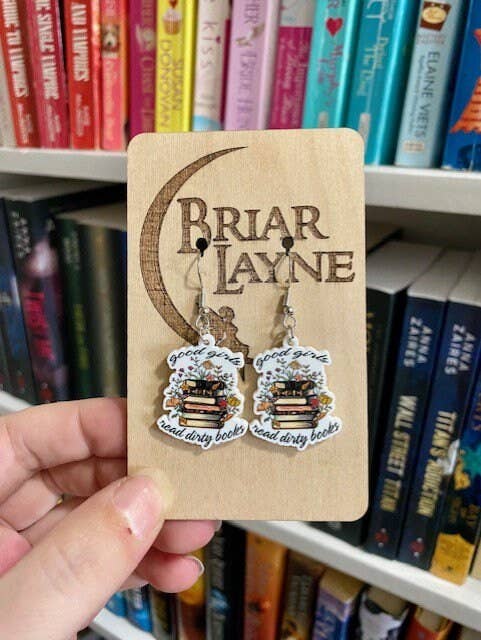 Good Girls Read Dirty Books & Coffee Bookish Earrings
