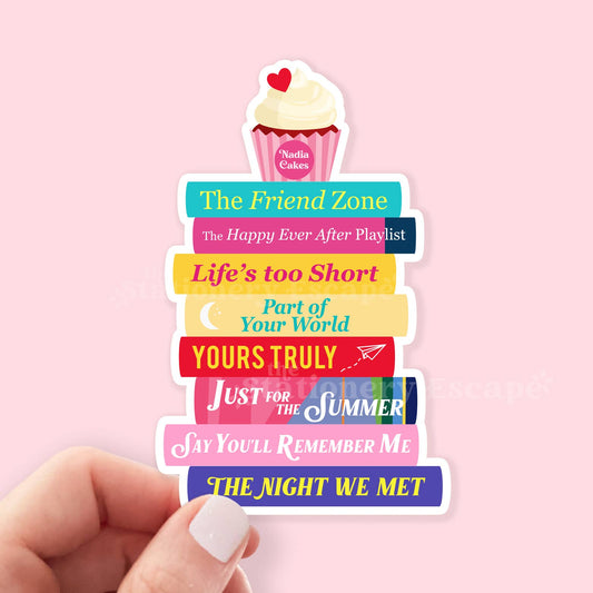 Abby Jimenez Book Stack Sticker